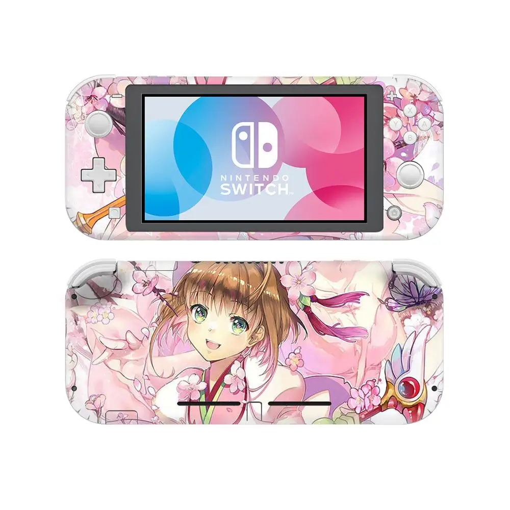 Karta Captor Sakura NintendoSwitch skórka naklejka naklejka pokrywa dla Nintendo przełącznik Lite Protector przełącznik do Nintendo Lite skórka naklejka