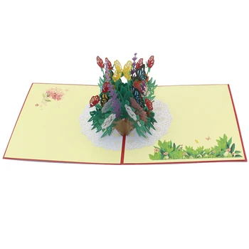 

1 Pc 3D Greeting Card High Quality Prime Sturdy Durable Flower Blessing Cards 3D Card Greeting Card for Teachers Mother