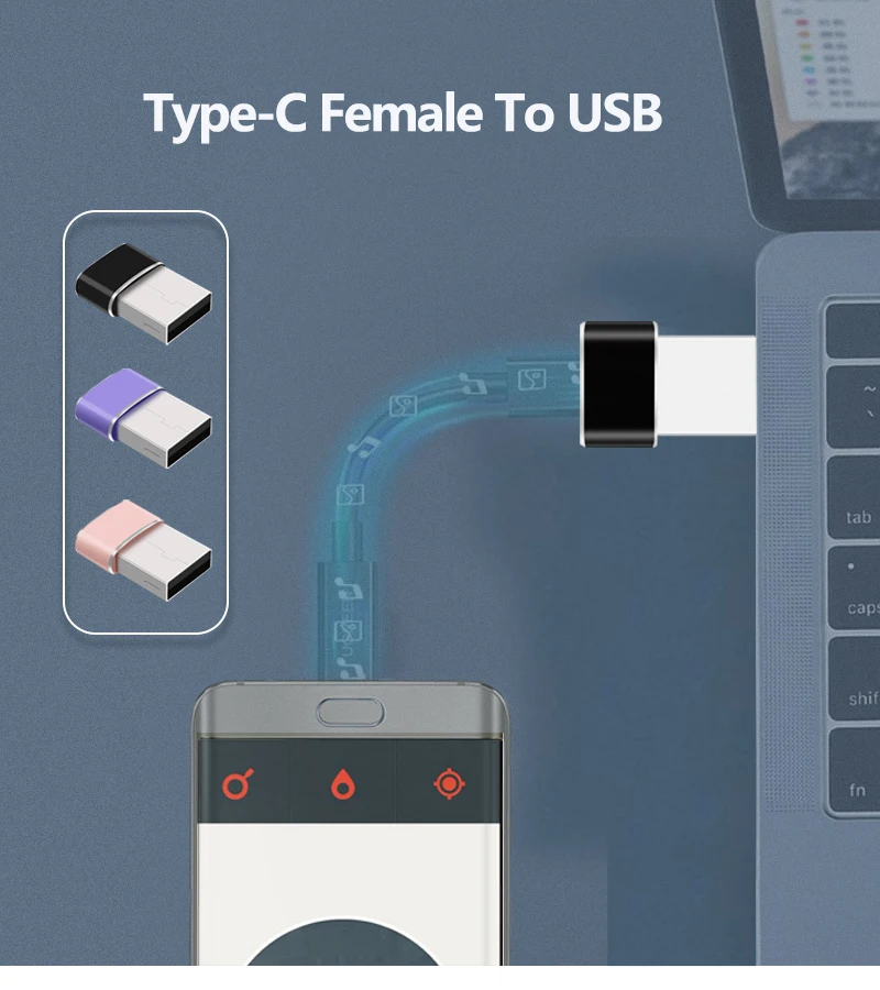 USB Male To Type-C Female Cable Converters Mobile Phone Adapter Micro USB To Type C Adapter Microusb Connector For Phone Tablet
