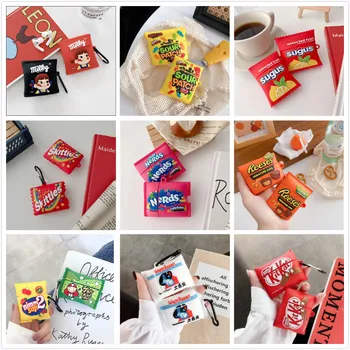 

Cute Cartoon 3D Cookies Earphone Case for AirPods Pro 1 2 Soft Silicone Headset Protective Cover Capa
