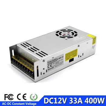 

Small Size best Price DC12v Power Supply 33A 400W Transformer 110V 220V AC-DC 12V Power Adapter For LED Light Lamp CCTV Monitor