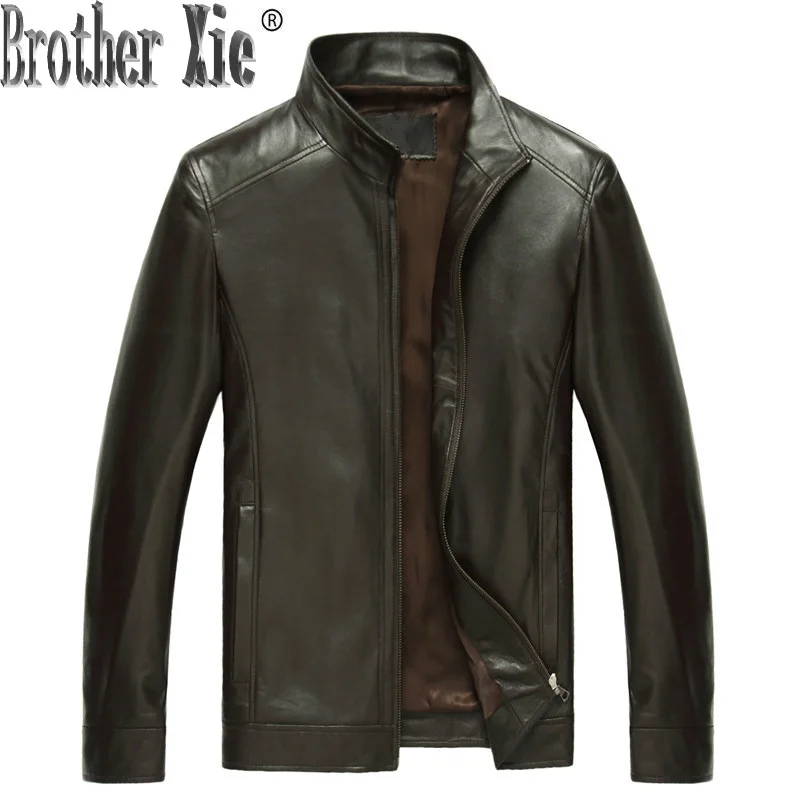 

Spring Genuine Leather Jacket Men 100% Sheepskin Coat for Men Leather Jackets Plus Size Casaca Cuero 14B0103 KJ2118