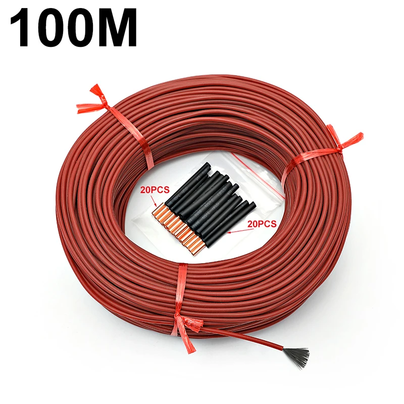 Upgraded 12K10 to 100m temperature heating cable, floor heating cable, 33Ohm carbon fiber heating cable