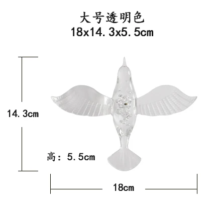 10 шт. высококачественная акриловая подвесная на окно для свадьбы с кристаллами Hummingbird DIY Праздничная вечеринка для детского сада потолочная Цветная птица - Цвет: Transparent  2