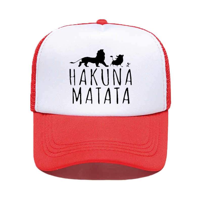 Новинка, бейсболки с принтом hakuna matasin для мужчин и женщин, сетчатые шапки, модные уличные шляпы от солнца для мужчин и водителей грузовиков