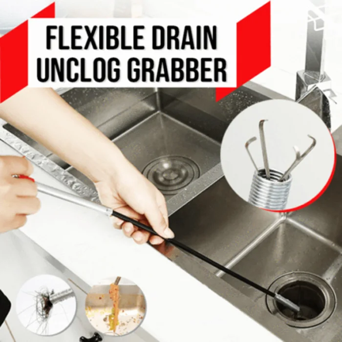 Гибкий слив Unclog Grabber инструмент для очистки раковины для удаления волос для домашней кухни DTT88