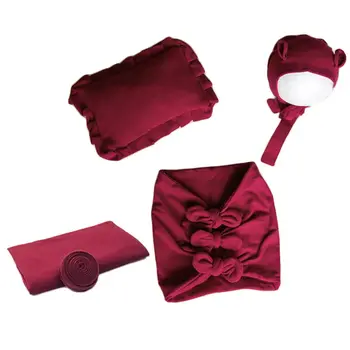 

Newborn Photography Suit Baby Wraps Towel Photo Background Cloth Hat Pillow Prop 40JC