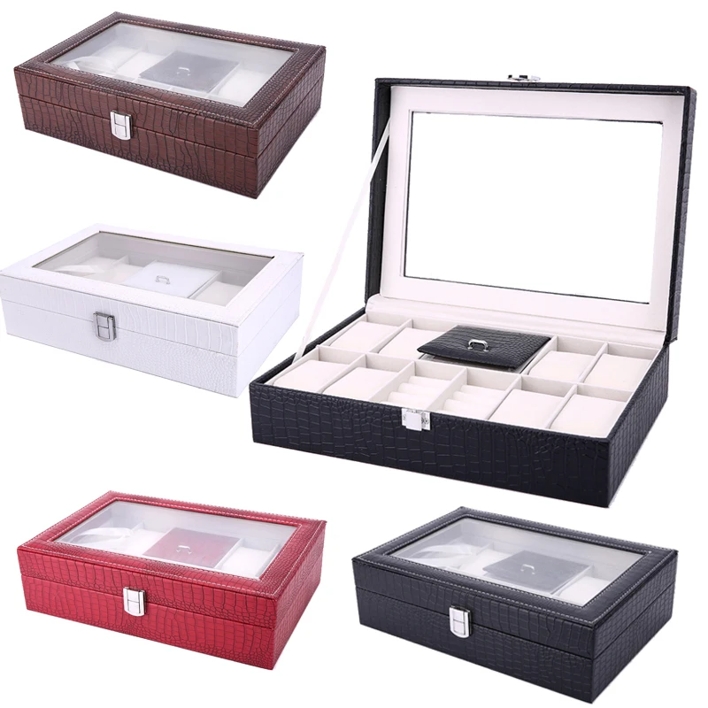

8+3 Grids Handmade Watch Box Clock Box Time Box Watch Case for Watch Holding
