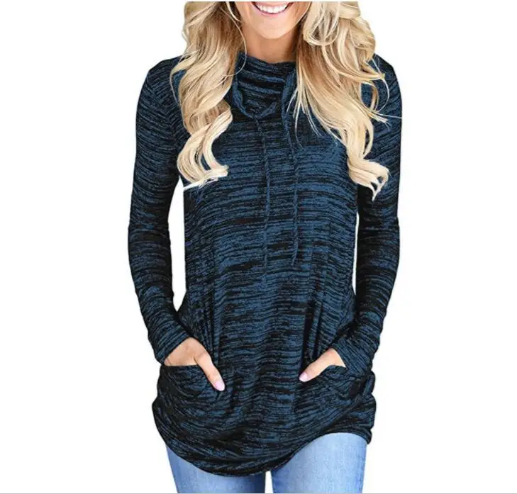 Women Hoodies Pullovers Autumn Casual Loose Pocket Long Sleeve Sweatershirt Female Fashion Drawstring Tops