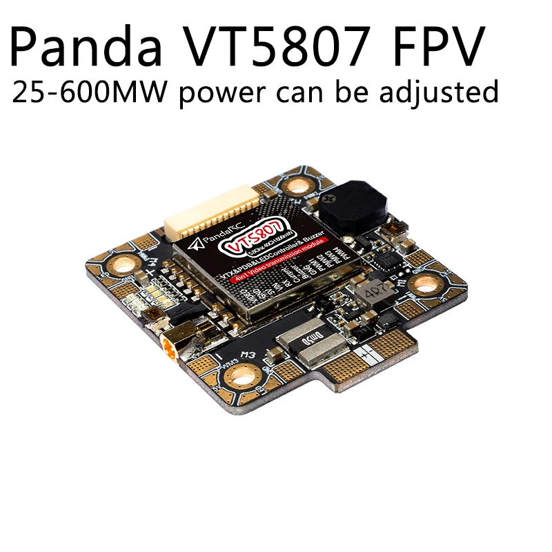 

PandaRC VT5807 40CH 25-600mw 2-6S SmartAudio VTX Built-in PDB 85db Buzzer BEC LED Controller 4S-6S for FPV 210 250 Racing Drones