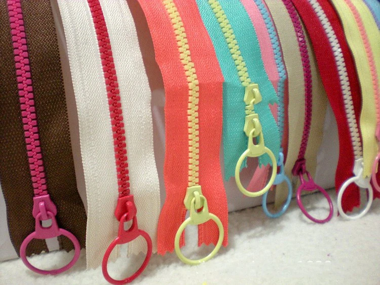 10PCS3MulticolorORingPullerResinZipperCloseendZippersforBag
