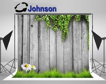 

Discount Spring Flowers Vine Grass Wooden photography studio background Computer print party photo backdrop