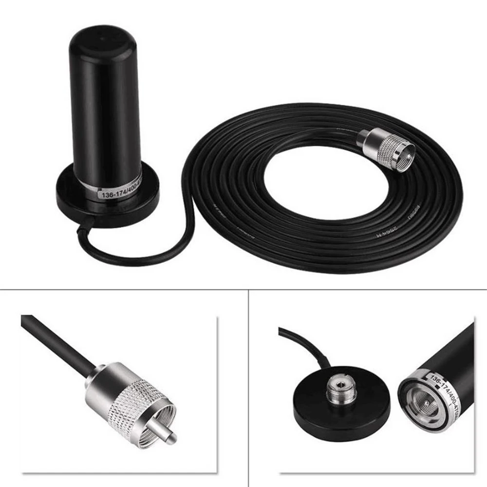 Dual Band VHF UHF HH-N2RS Antenna with Magnetic Mount 5M RG58