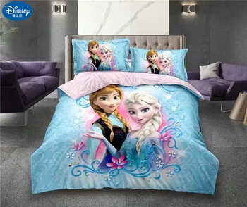 

3Pcs Cotton Children Bedding Set Princess Frozen Anna Elsa Girl bed set dorm room bedding bag pillowcase sheet