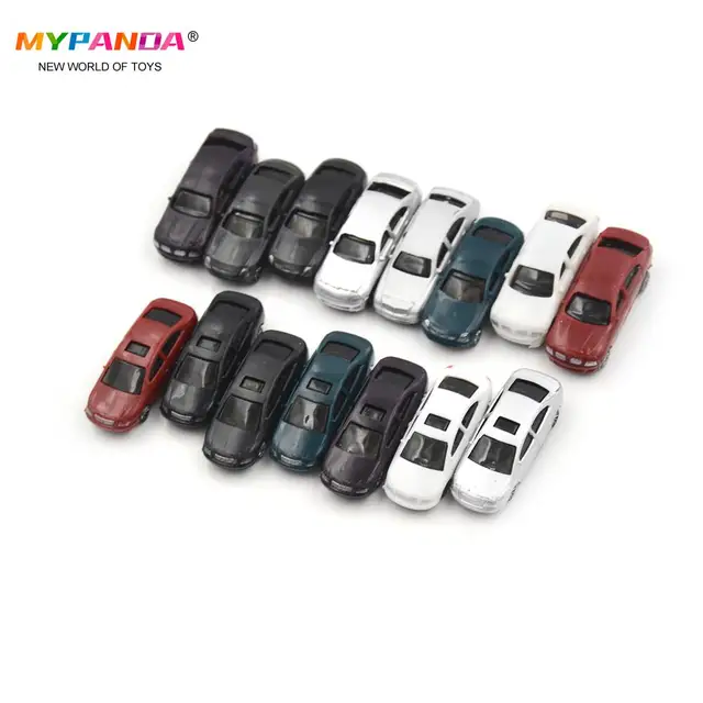 10pcs Painted  Car Model Building Train Layout Scale Ho (1:100) Cb100-3 Model Building Toy Kits For Kid Children 3