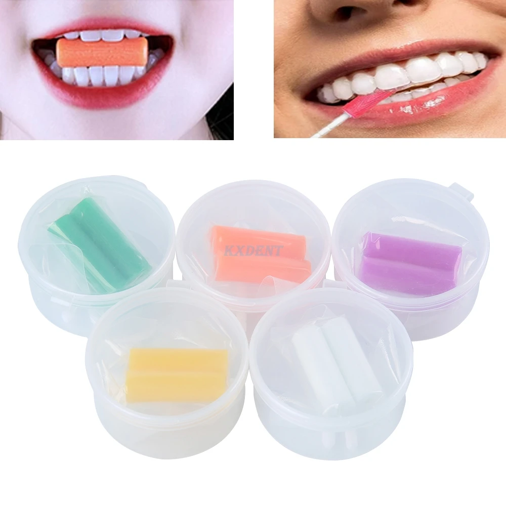 2 Pz/Scatola Nuovo Allineatore Ortodontico Dentale Chewies Sapore Di Frutta Multicolore Per Strumento Di Vassoio Per Allineatore Di Denti Con Sede Di 