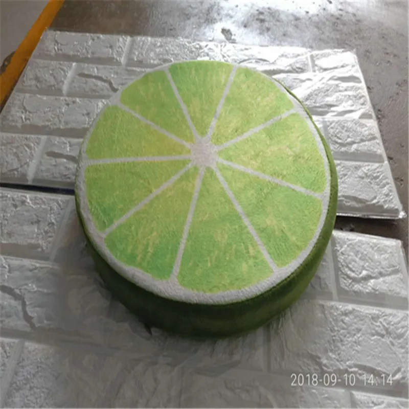 Lime 32*32*5 см 3D фруктовая декоративная подушка для дома, диванная подушка, Современная круглая сезонная подушка для сиденья, подушка для пола, Подушка для стула, подушка для кошки - Цвет: Lime