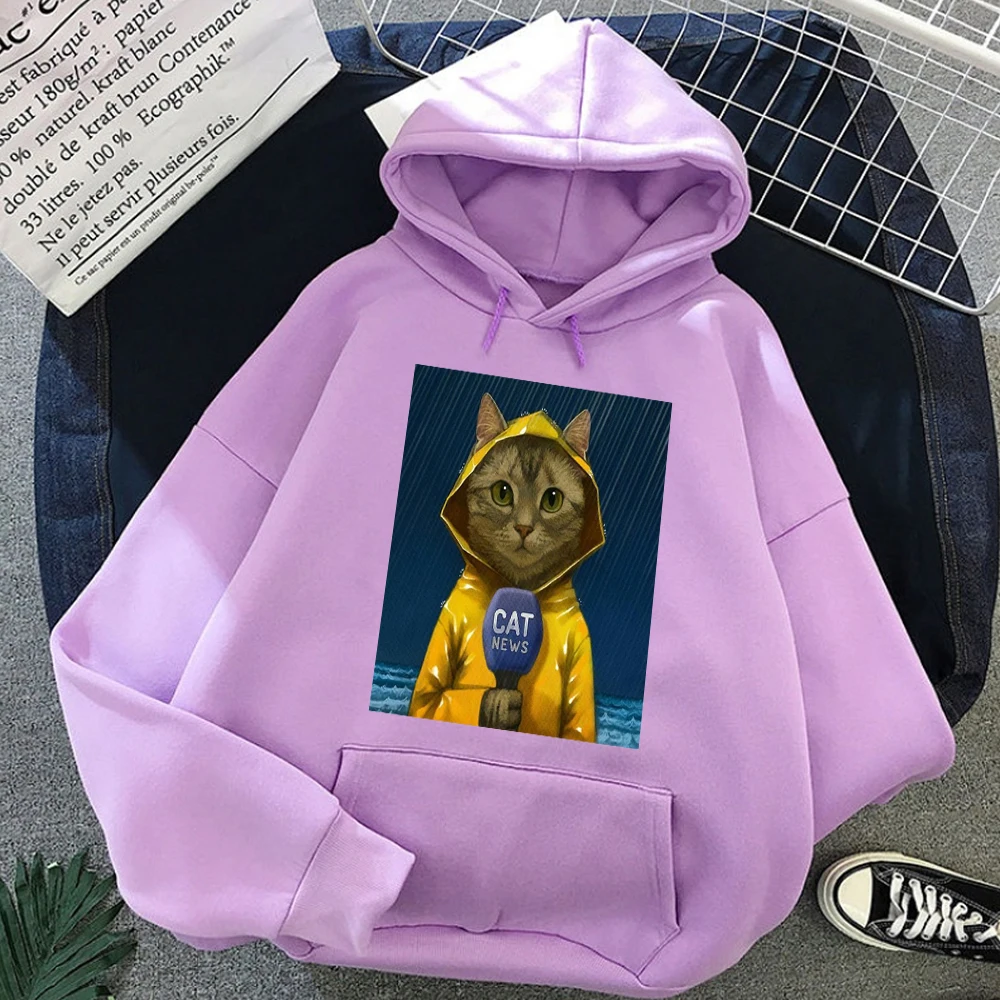 Women Hoodies Sweatshirts Ladies Autumn Winter Cat Cartoon Graphics Hoodie Long Sleeve Kawaii Harajuku Oversize Hoodie Sudadera