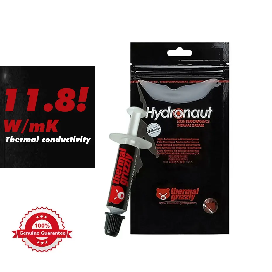Thermal Grizzly Hydronut 11.8W/Mk Cpu/Gpu Computer Radiatore Amd Processore Intel Grasso Al Silicone Pasta Termica 1G/3.9G/7.8G