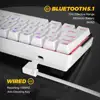 Механическая клавиатура KEMOVE Snowfox61, Беспроводная Bluetooth 5,1 Gateron, популярный переключатель 60%, Игровая клавиатура PBT, колпачки клавиш ► Фото 3/6