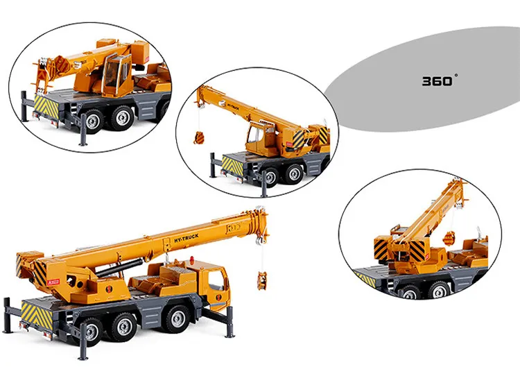 Высокое качество 1:50 колеса сверхмощный кран сплав модель, моделирование металла раздвижные инженерные игрушки автомобиль, образовательный подарок