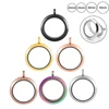 Wholesale Magnetic Opening Glass Floating Charms Living Lockets 20mm 25mm 30mm 35mm 316L Stainless Steel Round Locket Pendant 3