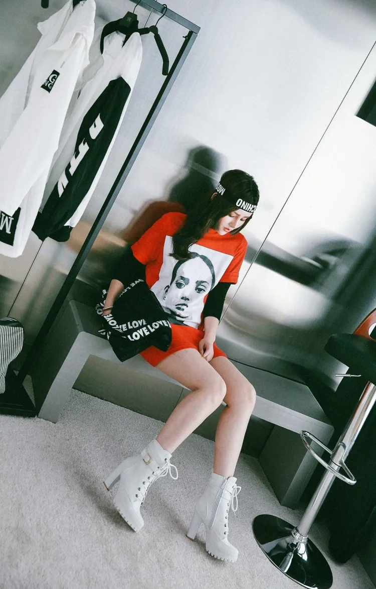 NewWomen's White Ankle Boots Sexy Ladies Chunky Winter Boot Female Shoes Black Platform High heels Boots All-match women's shoes