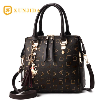 

XUNJIDA Retro Tassel Designers Fashion Women PU Shell Bag Large Capacity Shoulder Bags Casual Tote Simple Top-handle HandBags