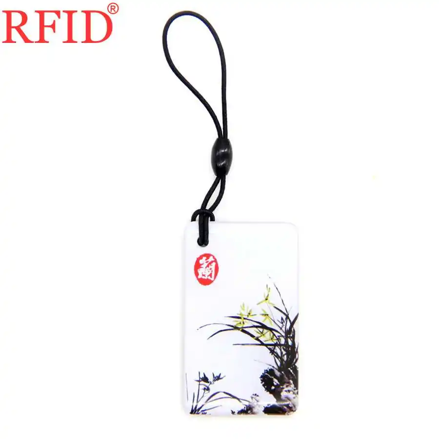 1pcs Random Color UID S50 1K 13,56 Mhz брелок с рисунком орхидеи, сменная метка, IC карта, близость, RFID, водонепроницаемая метка, карта контроля доступа, 1 шт - Цвет: 1pcs Random Color