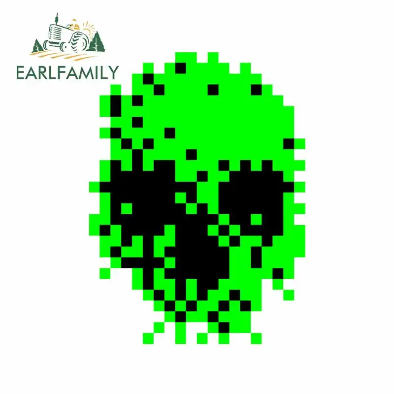 EARLFAMILY 13 см x 9 7 для Pixadelic череп Pixel забавные JDM наклейки автомобиля аксессуары