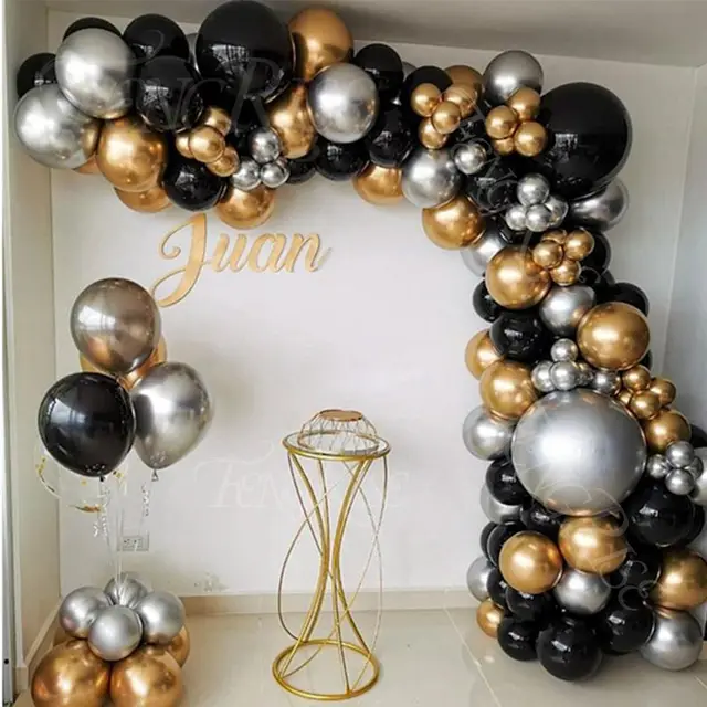 100th Birthday Balloons Gold and Black Party Decorations Latex Confetti  Balloon for Women Men 100 Year Old Anniversary Theme - AliExpress