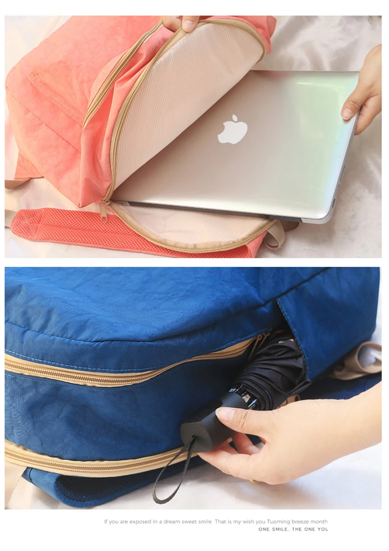 Travel backpack leisure light and comfortable female bag travel computer bag college bag leisure, travel is very suitable bag