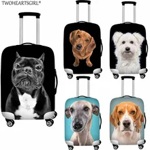 

TWOHEARTSGIRL Kawaii Animal Dog Print Luggage Dust Covers Apply to 18-32inch Travel Suitcase Cover Baggage Case Protector
