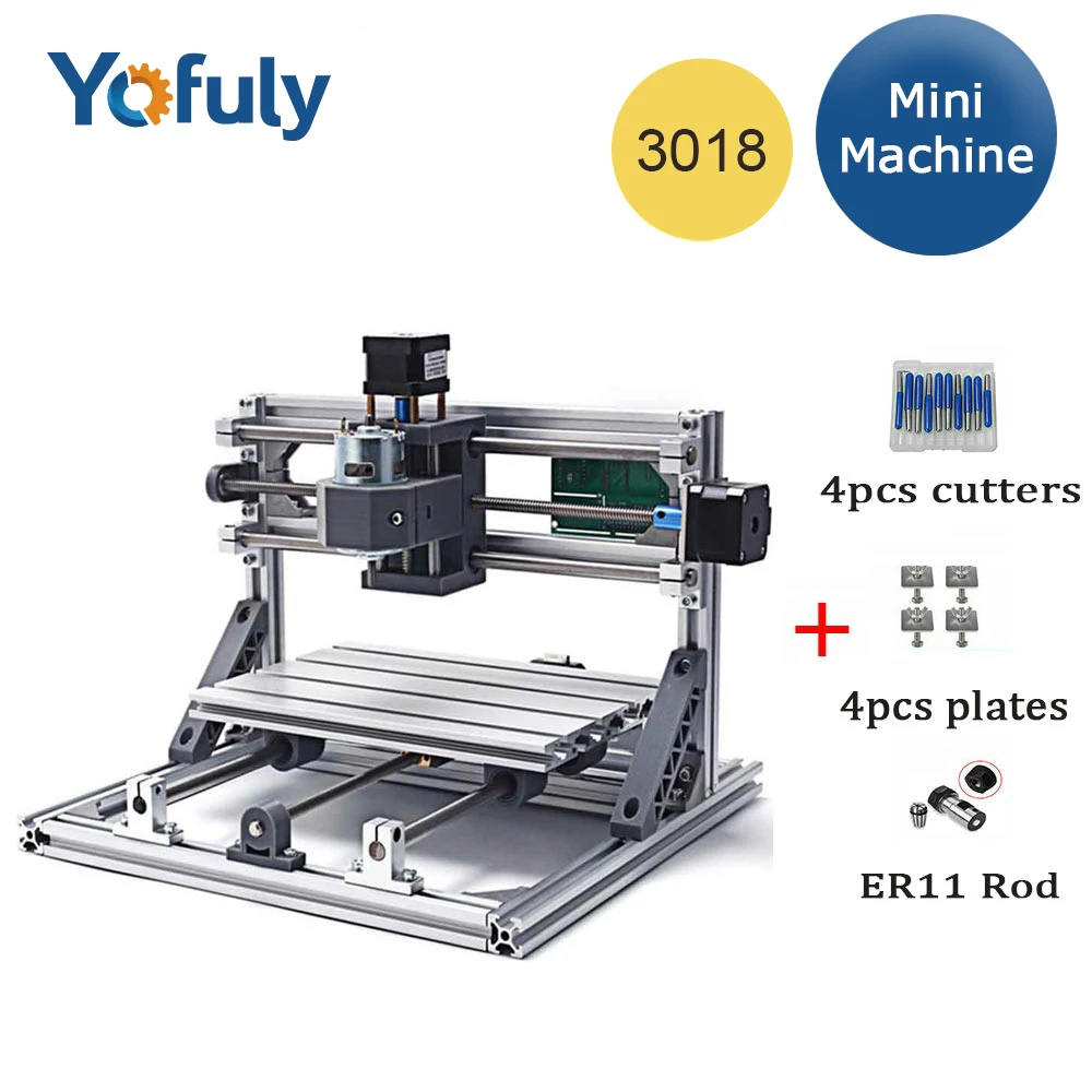 CNC 3018 станок с ER11, diy мини ЧПУ гравировальный станок, лазерная гравировка, Pcb ПВХ фрезерный станок, деревянный маршрутизатор, лучшие передовые игрушки - Цвет: no laser