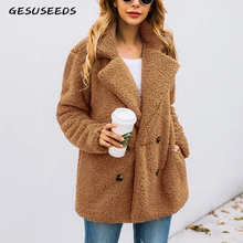 Белое зимнее пальто женское Шерстяное искусственное женское меховое пальто плюшевое пальто женские пушистые пальто и куртки Женская лохматая куртка винтажная