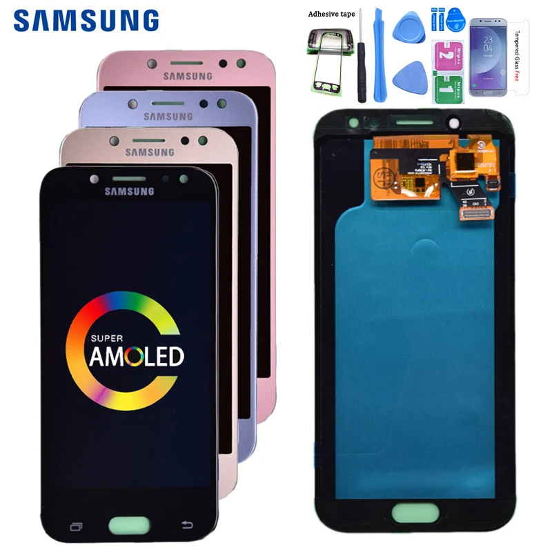 Супер AMOLED lcd для Samsung Galaxy J5 j530 J530F lcd дисплей кодирующий преобразователь сенсорного экрана в сборе lcd для J5 Pro J5 Duos