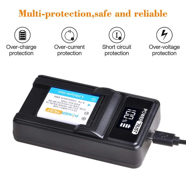 Nikon Coolpix S4000 Kastar EN-EL10 Battery Slim USB Charger For