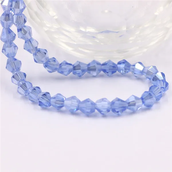 light blue ab ZHUBI 2/3/4/6 мм AAA светящийся свободные конусообразные бусины Стекло шарик AB амулеты разделители с украшением в виде кристаллов бисера DIY аксессуары для изготовления браслетов joyeria - Цвет: light blue ab