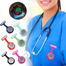 

50% New Arrival !!! 1Pc Digital Display Dial Clip-Oned Fob Nurse Brooch Pin Hanged Pocket Electric Watch