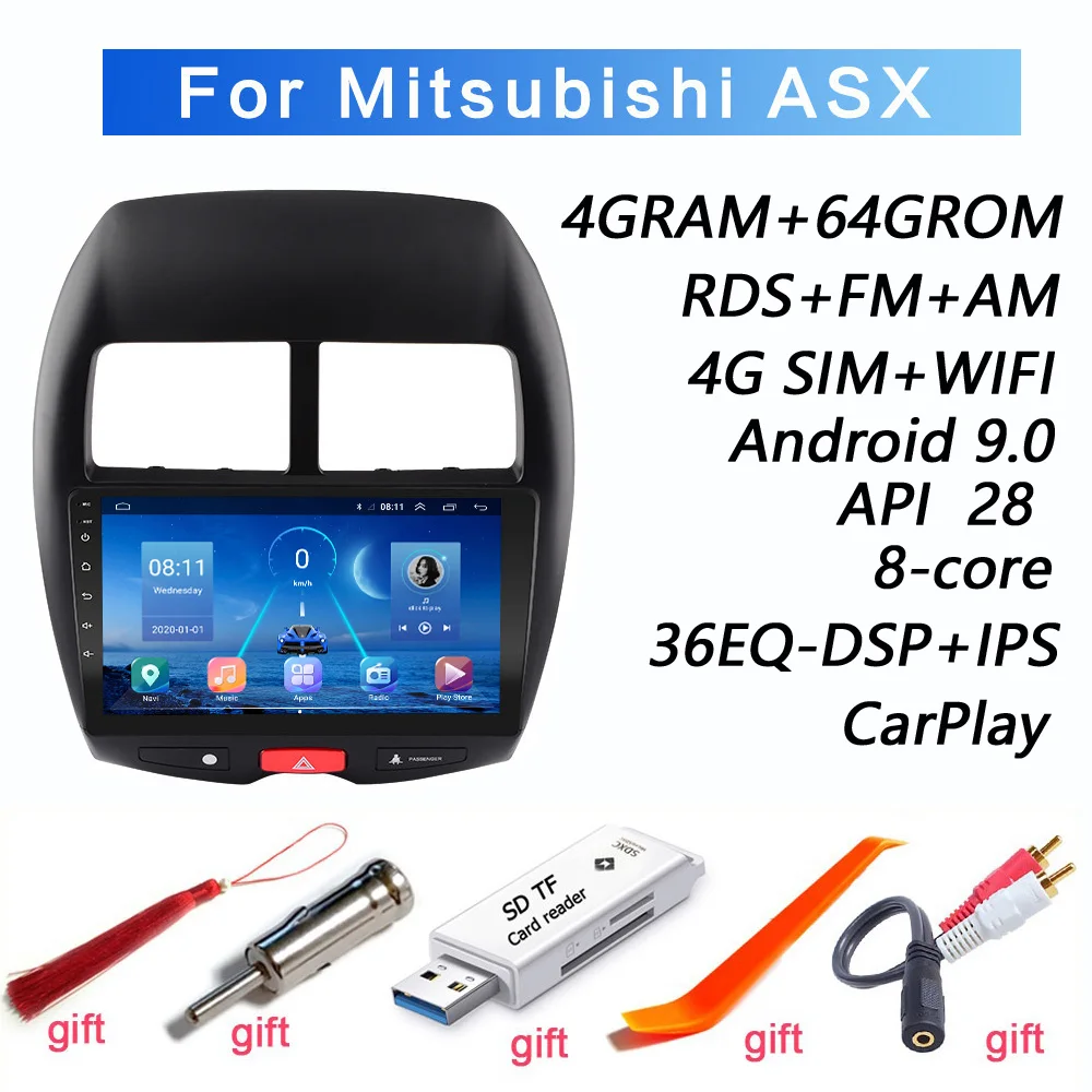 8 ядер 4G + 64G DSP 2 din Android 9,0 автомобильный Радио мультимедийный видео плеер для Mitsubishi ASX 2010 2011 2012 2013 2014 2017 carplay|Мультимедиаплеер для авто|   | АлиЭкспресс