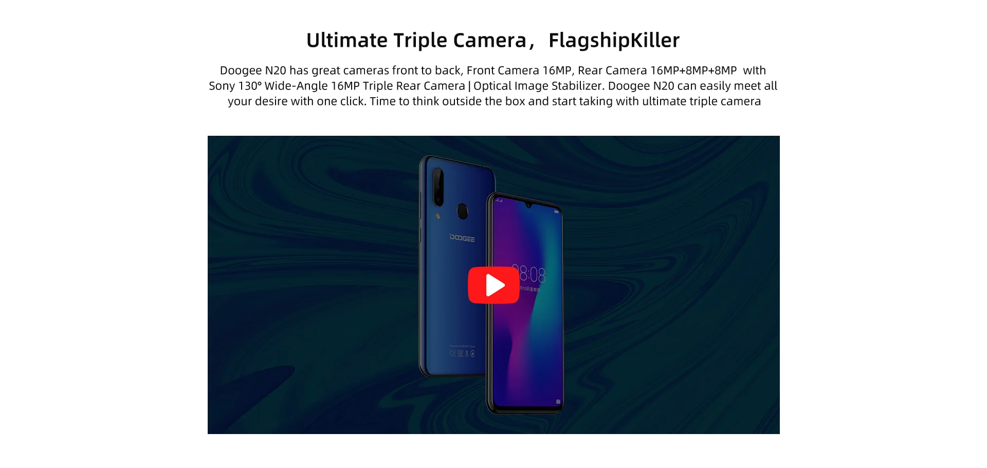 DOOGEE N20 смартфон 4 Гб + 64 Гб 6,3 ''экран капли воды 16MP + 16MP + 8MP + 8MP Android 9,0 MTK6763V Octa Dual 4G 4350mAh мобильный телефон