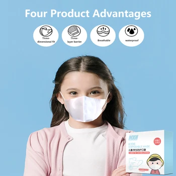 

Children Mouth Face Mask PM2.5 3 Layers Anti Dust Breathable Mascarilla Anti-fog Face Masks Soft skin-friendly masks Care