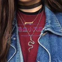 Custom PUNK European style is cool snake necklace