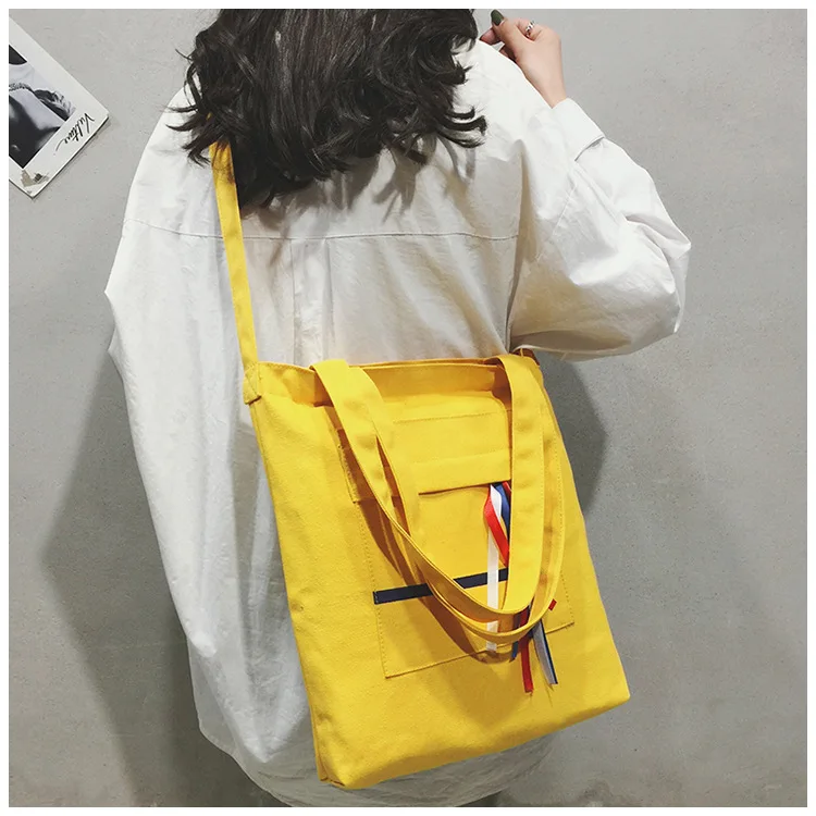 Micro for Canvas Handbag Bag Women's New Style Korean-style Versatile Over-the-shoulder Bag Students Harajuku College Style