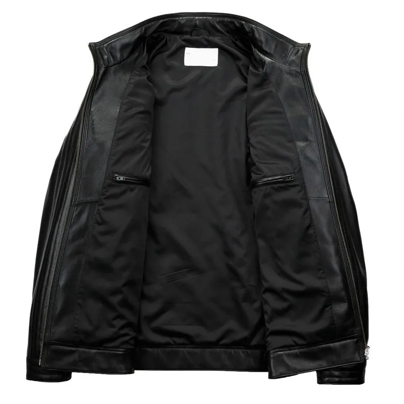 

Geniune Jacket Men Sheepskin Leather Bomber Jackets Spring Autumn Plus Size 4XL chaqueta de 16-H15# MF398
