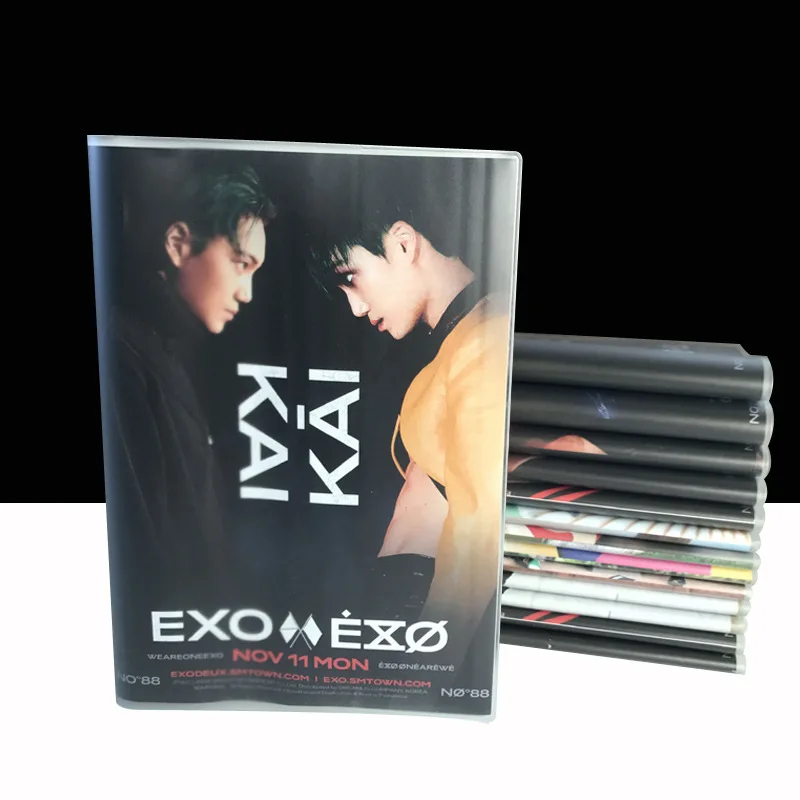 Корея K pop exo kawaii альбом EXO OBSESSION 32K блокнот Резиновый рукав Книга Дневник 48 страниц kpop бродячий
