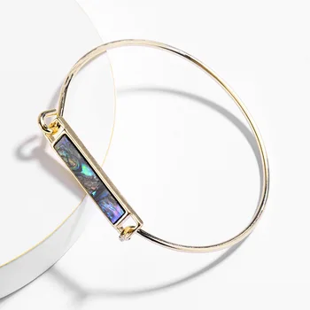 

2020 New Polished strips abalone shell bar Bangles for Women Wholesale Price