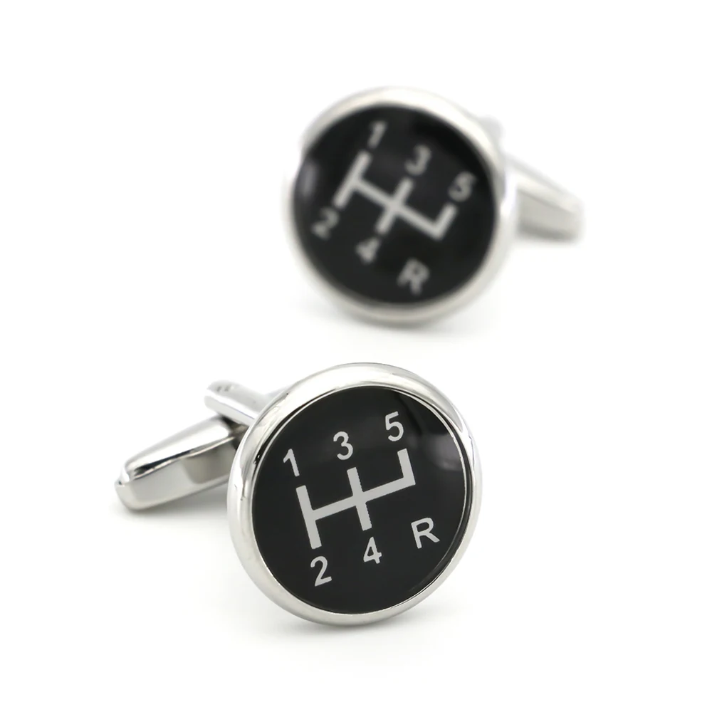 Auto Design Gear Cufflinks Quality Brass Material White Color Cuff Links Wholesale&retail