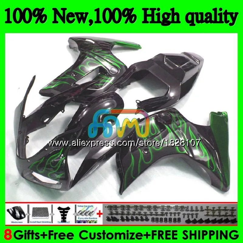 SV1000S для SUZUKI SV650 1000 SV 650S 1000 S 47BS. 20 SV650S 03 04 05 06 07 08 2003 2004 2005 2006 2007 2008 FairingGreen пламя - Цвет: No. 1