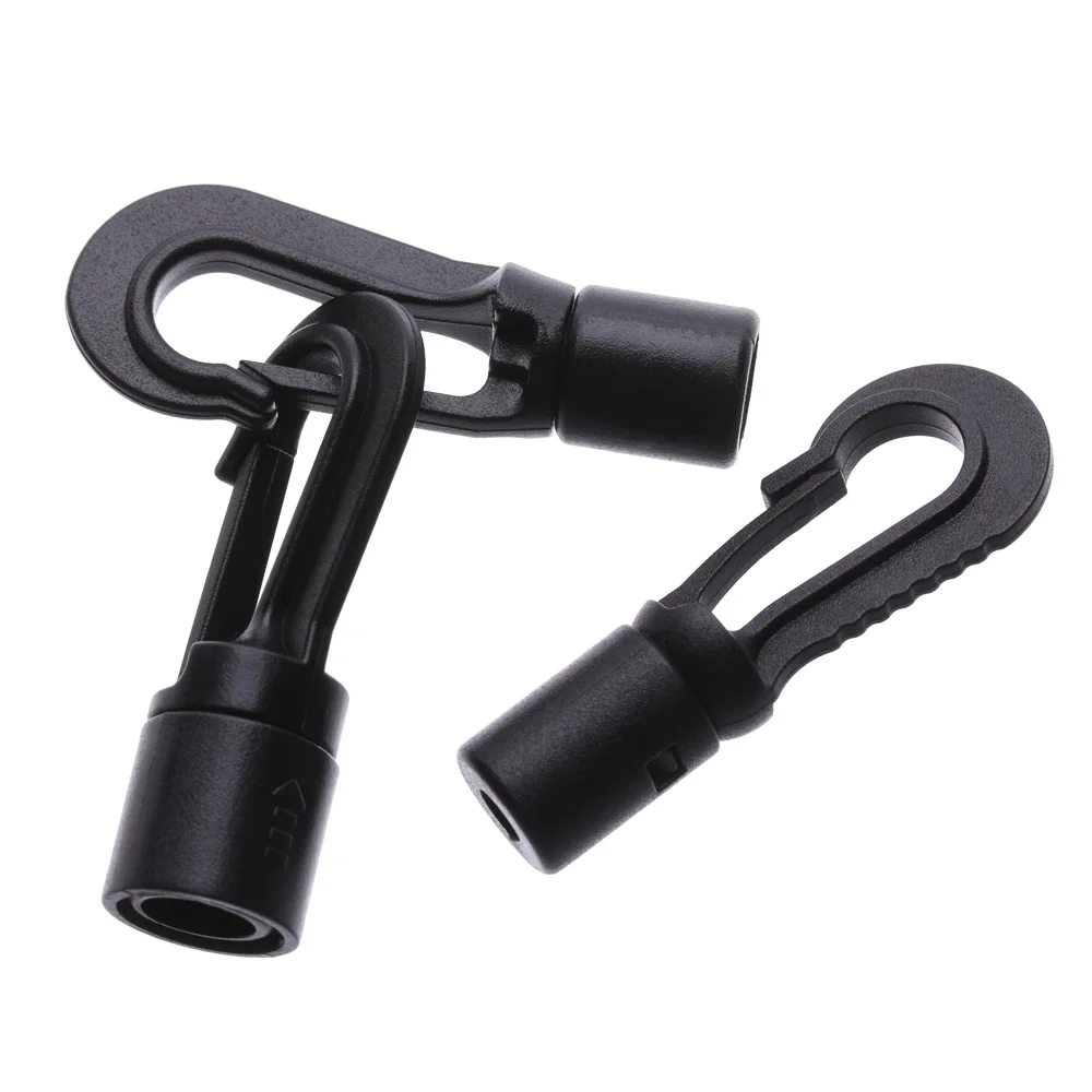 5Pcs Plastic Bungee Shock Tie Cord Ends Rope Buckles Safe Lock Kayak Fishing Canoe Clothesline Hooks POM Snap Hook Clip — view 4